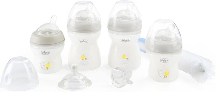 Chicco Starter Set NATURAL FEELING 2x150ml 2x250ml 1 Sauger 1 Physioforma Soft 1 Flaschenbürste UNI 0m+ (300 ml)