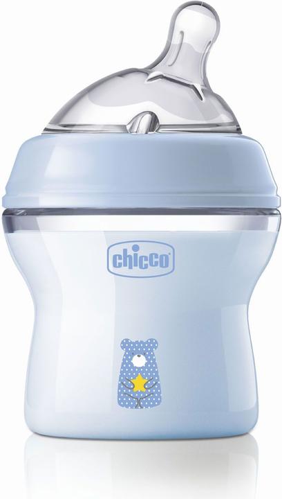 Chicco Biberon NATURAL FEELING PP Tettarella in silicone a flusso lento BLU 0m+ (150 ml)