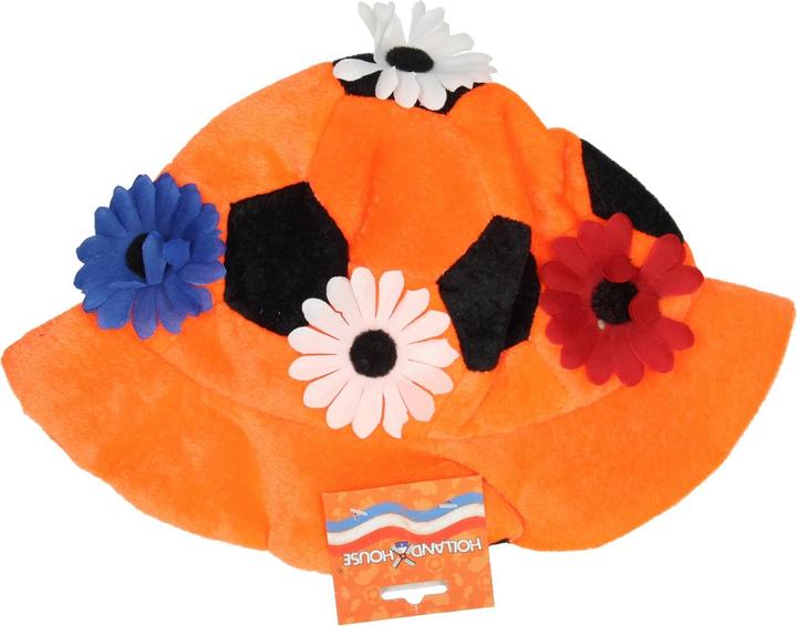 Immagine prodotto Folat Cappello di peluche arancione con fiori