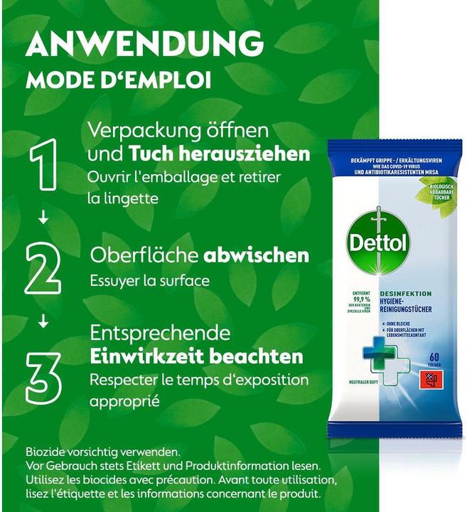 Produktbild Dettol Desinfektions-Reinigungstücher