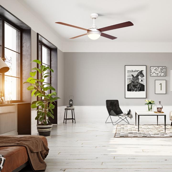 Image du produit Sulion Ventilateur de plafond avec lampe LED Baloo+ Ø132cm CCT Blanc avec télécommande (52 dB)