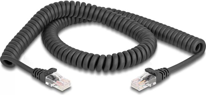 Image du produit Delock Câble RJ45 spiralé mâle/mâle Cat.5e 2 m noir (UTP, CAT5e, 2.20 m)