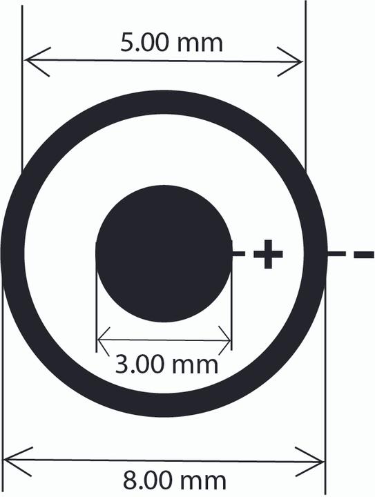 Actual product image Exsys EX-K1110 Power cable 2-pole terminal block (0.10 m)