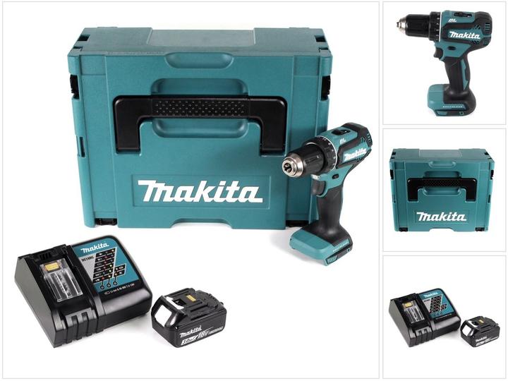 Produktbild Makita DDF 485 RF1J Akku Bohrschrauber 18V 50Nm im Makpac + 1x Akku 3,0 Ah + Ladegerät (Akkubetrieb)
