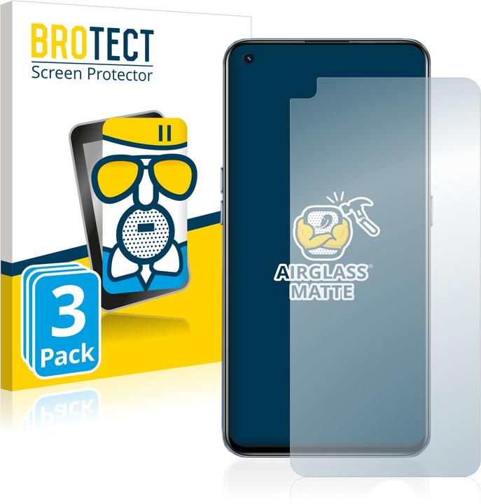 Produktbild BROTECT AirGlass Panzerglasfolie Matt (3 Stück, Realme GT)
