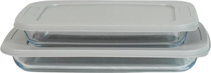 Produktbild B-Home 2er-Set Glas-Auflaufformen mit Deckel Ofenformen Backofenformen