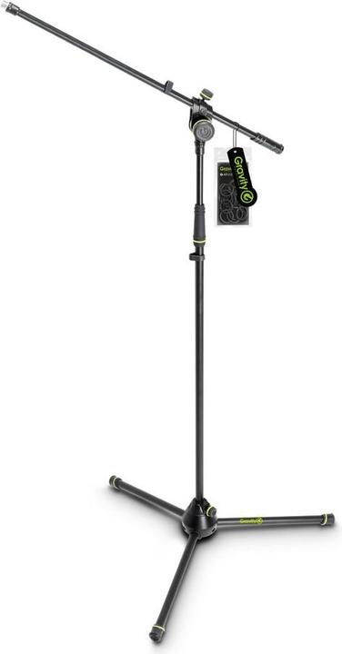 Gravity MS 4321 B - Mikrofonständer mit Dreibein-Klappfuss und 2-Punkt Galgen