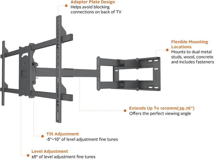 Image du produit Multibrackets 6539 (Mur, 75", 40 kg)
