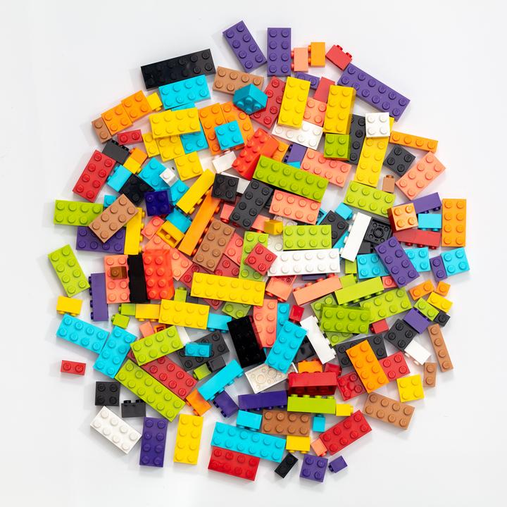 Produktbild LEGO Hochsteine Bunt gemischt - 160 gr. - ca. 100 Stück - Colorful basic bricks mix - NEU (LEGO Zubehör)