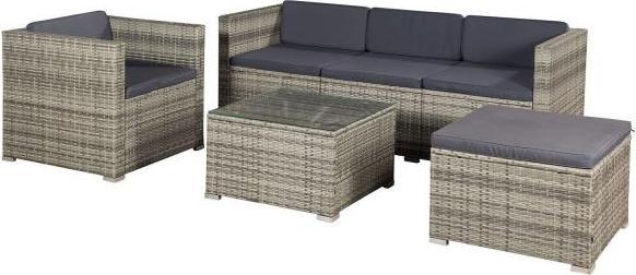 Actual product image Juskys Polyrattan lounge Punta Cana L