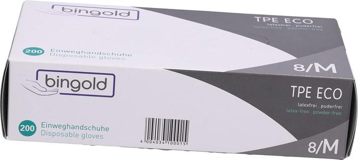 Actual product image Eneroid Disposable gloves, BINGOLD, TPE, M8, non-powdered, 200 pcs. (M)
