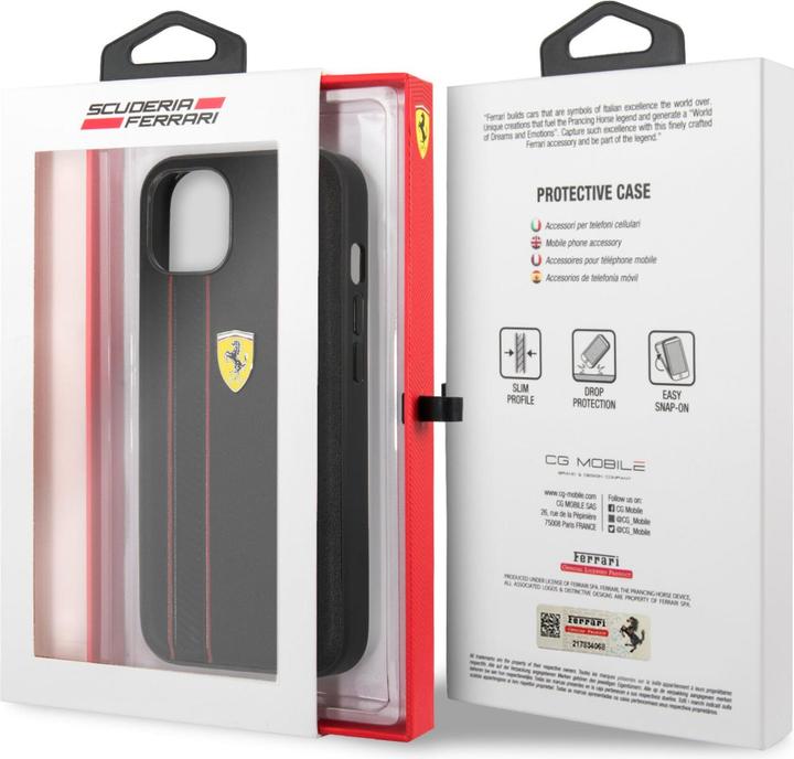 Image du produit Ferrari Étui iPhone 13 Pro - Hardcase Étui de protection Debossed Stripe No.291 (Apple iPhone 13, Apple iPhone 14)
