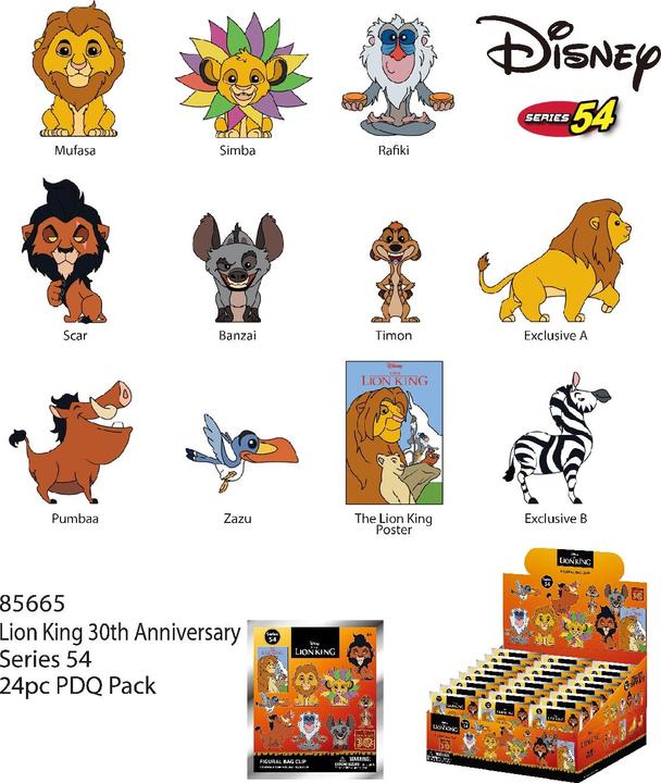 Monogram LE ROI LION - 30ème Anniversaire - 3D Foam Bag Clip (Display 24 Pcs)