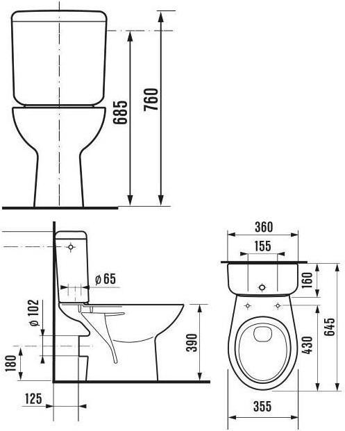 Produktbild Jika Wc Zeta With Cistern. No Cover