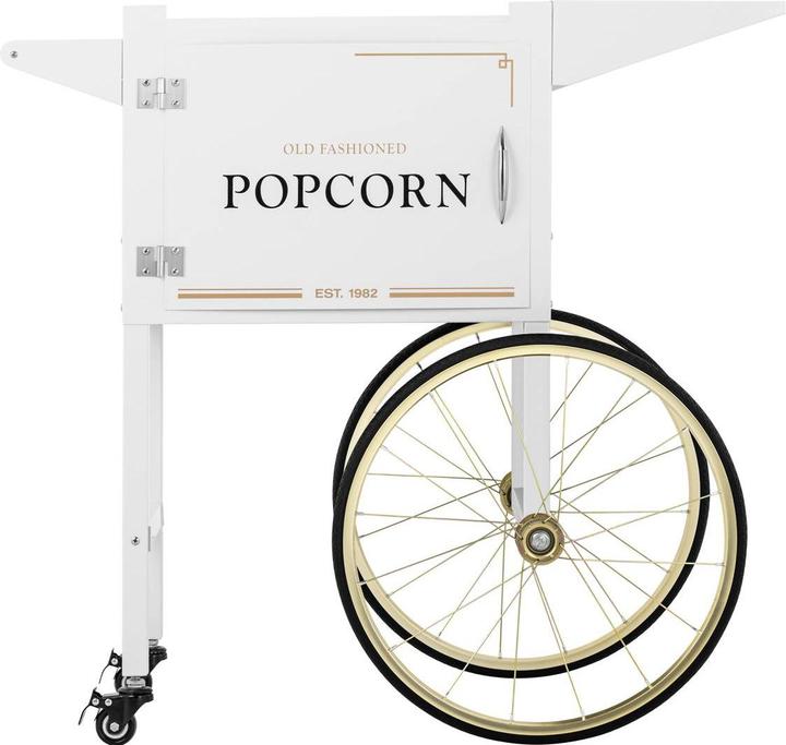 Actual product image Royal Catering Popcorn Machine Trolley - white & gold