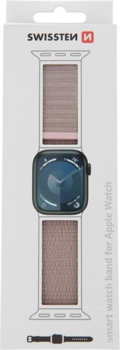 Produktbild Swissten Nylon Band for Apple Watch 42/44/45/49 mm Rose Gold (Nylon)
