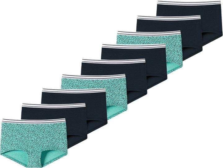 Actual product image Schiesser 9 Pack Teens Girls 95/5 Organic Cotton Shorts (140, pack of 9)