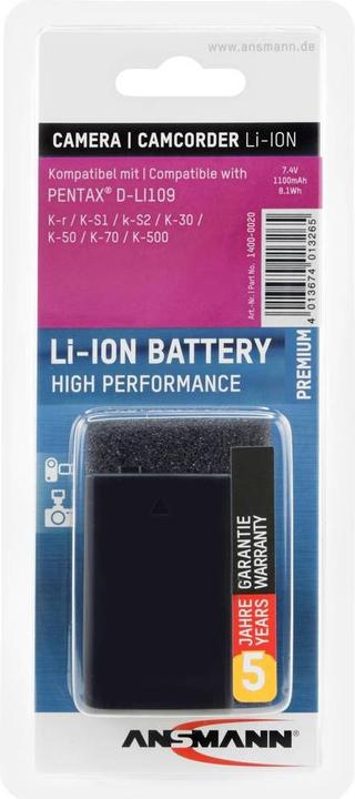 Actual product image Ansmann A-Pen D-LI109 (Rechargeable battery)