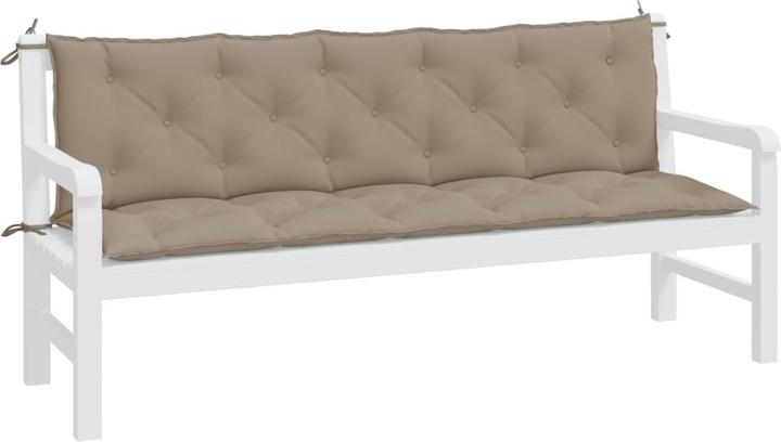 Actual product image VidaXL Garden bench cushions 2 pcs. O x ford fabric (180 x 50 x 7 cm)