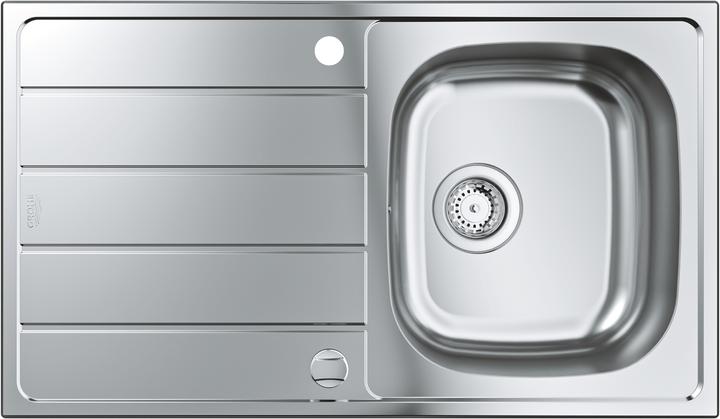 Grohe K200 Edelstahlspüle mit Abtropffläche (Aufsatzspülbecken, 50 cm, 86 cm)