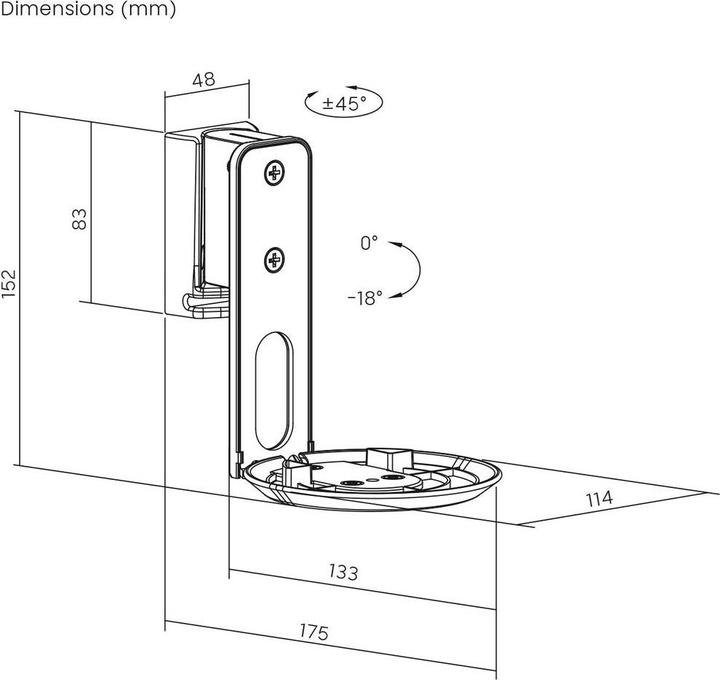 Produktbild myWall HS40L (1 Paar, Wandmontage, Neigbar)