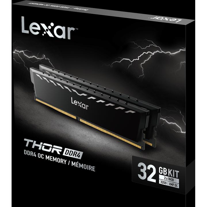 Produktbild Lexar Memory DDR4 THOR OC ()/3600 black (2 x 16GB, 3600 MHz, DDR4-RAM, U-DIMM)