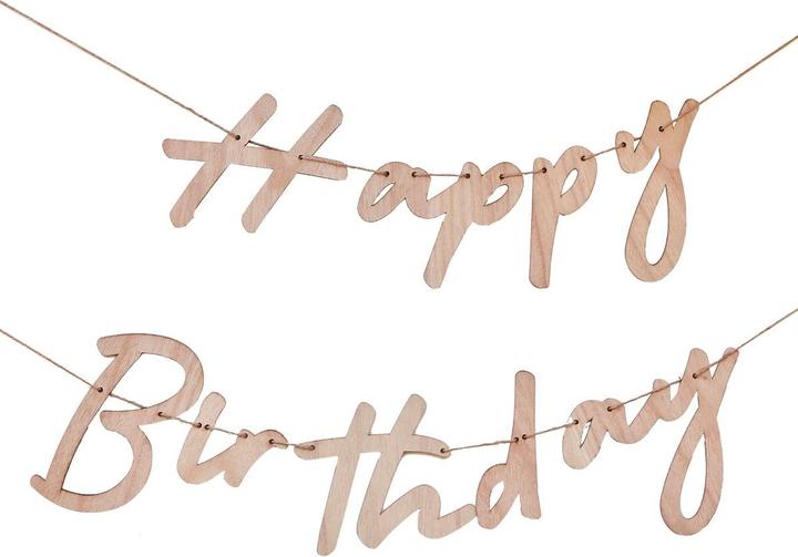 Produktbild Ginger Ray Happy Birthday-Girlande aus Holz