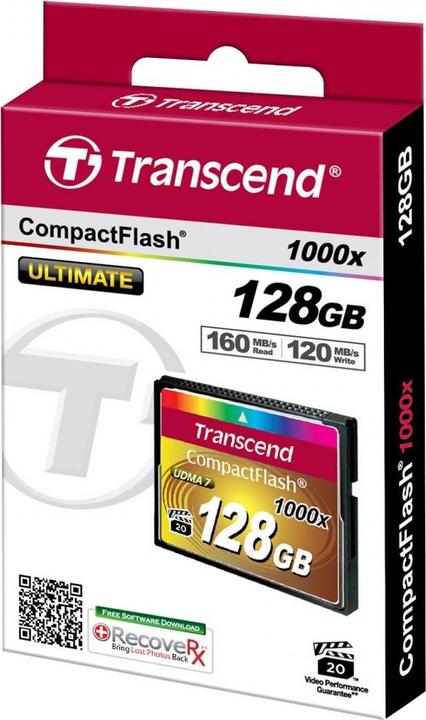 Actual product image Transcend CompactFlash Premium Card (128 GB, CF)