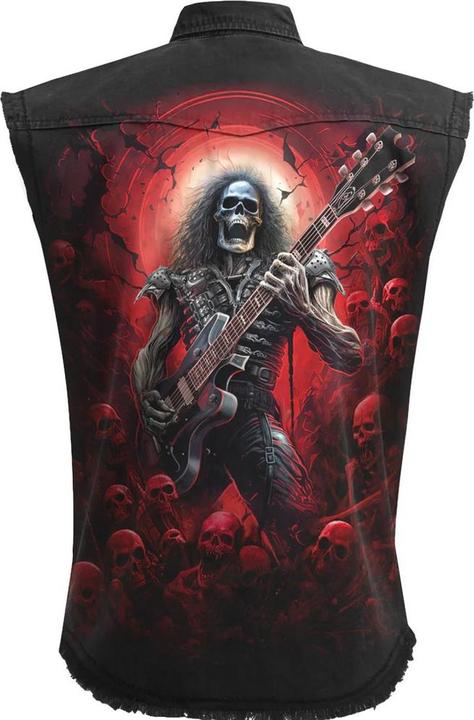 Actual product image Spiral Unisex Adult Tomb Of Rock Stone Wash Sleeveless Shirt (XL)
