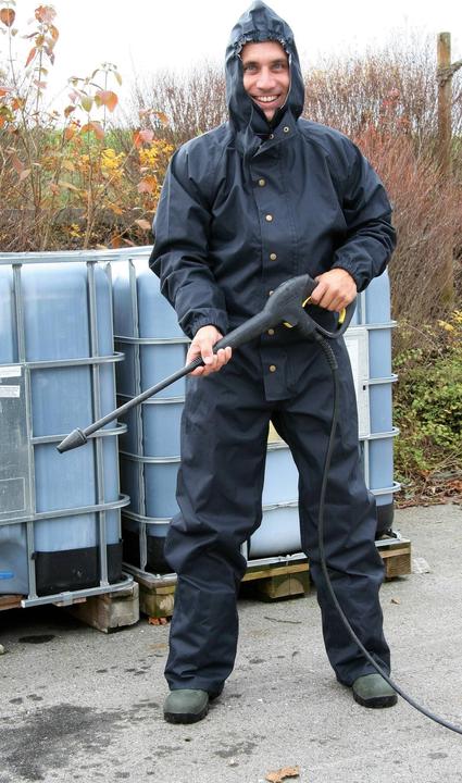 Actual product image Kerbl Washing and cleaning overall with hood, size XXL (XXL)