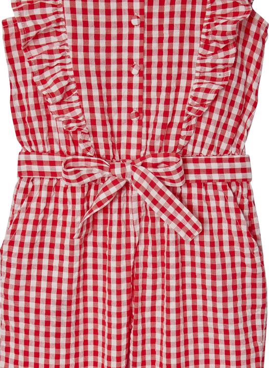 Vertbaudet Karierter Mädchen Jumpsuit mit Volants