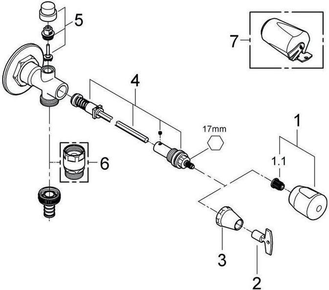 Produktbild Grohe Frostsichere Aussenwandventil Eurotec-Bausatz 41208000