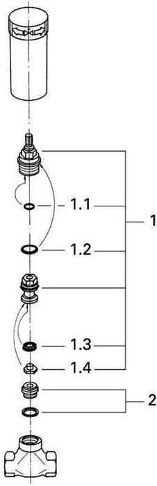 Image du produit Grohe Embase de vanne encastrée, DN15 (29800000) (Voleur d'eau, 50.80 mm)