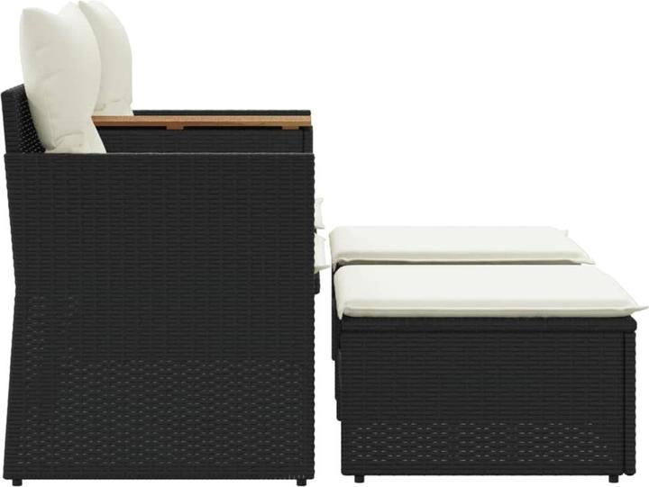 Produktbild VidaXL Gartensofa 2-Sitzer mit Hockern