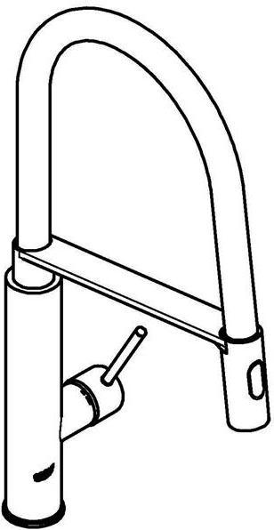 Actual product image Grohe Kitchen mixer with flexible spout Concetto chrome gloss 31491000