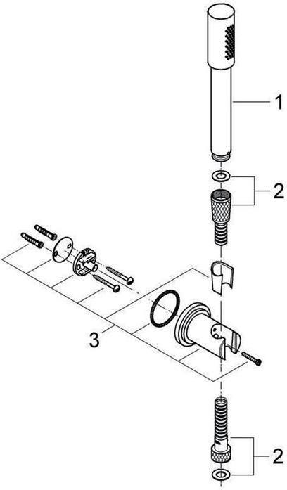 Actual product image Grohe Hand shower set Sena 28348000 incl. shower hose 150 cm chrome (9 l/min)