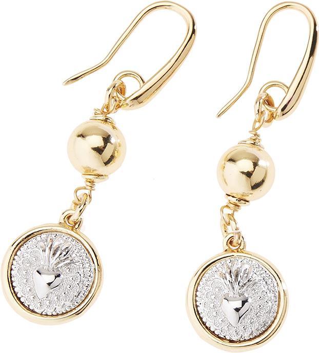 Produktbild Ottaviani Rhodium-plated and golden bronze earrings