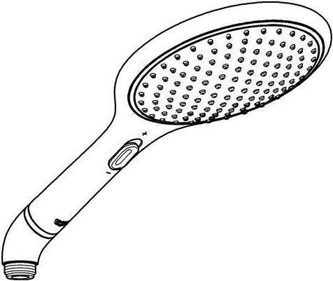 Actual product image Grohe Hand shower Rainshower Solo 150 27272000 15 cm chrome (2 Beam types, 9 l/min)
