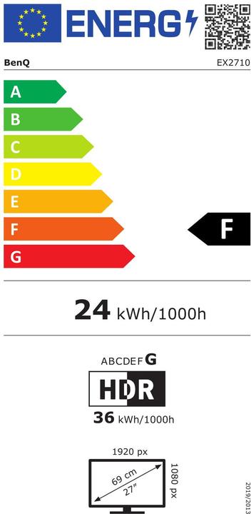 Energie-Label BenQ Mobiuz EX2710U (3840 x 2160 Pixel, 27")