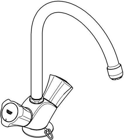 Actual product image Grohe Low-pressure faucet Costa glossy chrome 31930001