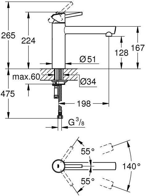 Produktbild Grohe Kchenarmatur mit Einhebelmischer Concetto chrom glnzend 31128001