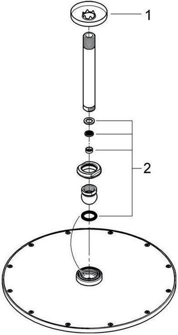 Actual product image Grohe Overhead shower set Rainshower Cosmopolitan 310 26067000 31 cm incl. ceiling connection 14.2 (9 l/min)