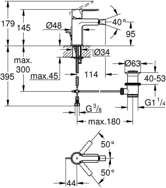 Produktbild Grohe Bidetbatterie Lineare 33848001 chrom