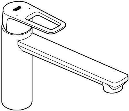 Image du produit Grohe Robinet de cuisine avec mitigeur BauLoop chromé brillant 31706000