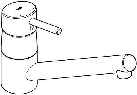 Actual product image Grohe Kitchen Faucet with Single Lever Mixer Concetto glossy chrome 32659001