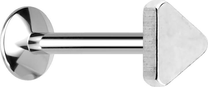 Produktbild Star Piercing Micro UFO Labret Innengewinde silber mit Dreieck (ohne Messing, Chirurgenstahl 316L)