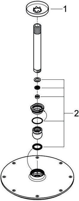 Image du produit Grohe Set de douche de tête Rainshower Cosmopolitan 210 26063000 21 cm incl. raccordement au (9 l/min)