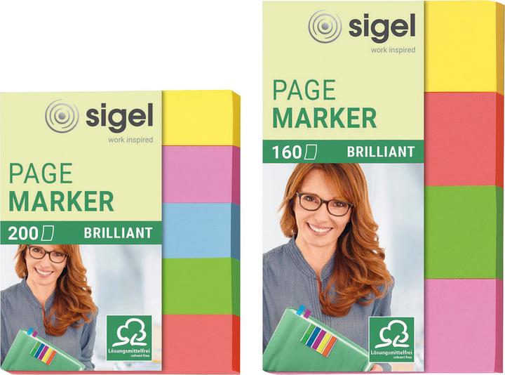 Produktbild Sigel Haftnotizen Brillant (20 x 50 mm)