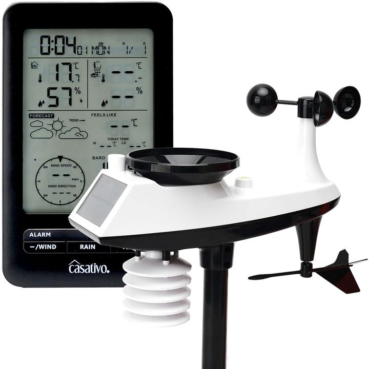 Produktbild Casativo Professionelle Funk-Wetterstation mit Aussensensor, Hygrometer und Wettervorschau