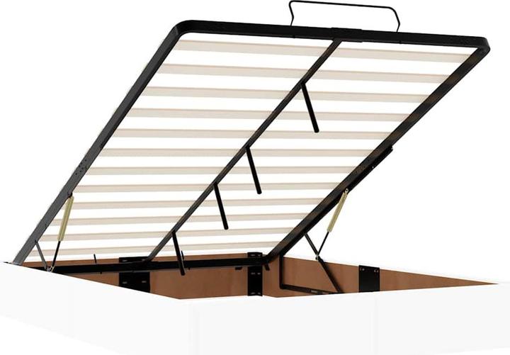 Actual product image VidaXL Ottoman bed without mattress white 140x200 cm faux leather (140 x 200)